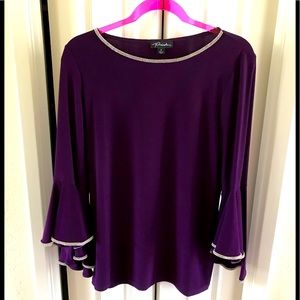 Prelude glam blouse with rhinestones -Size M